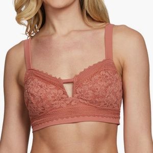 Free People Annabelle Bralette in Coral Rose